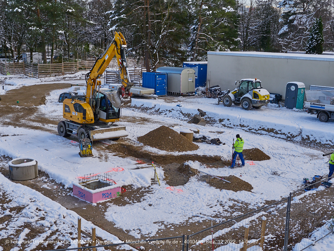 12.12.2022 - Baustelle an der Quiddestraße Haus für Kinder in Neuperlach